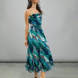 Anthropologie Ondine Ruffled Maxi Dress